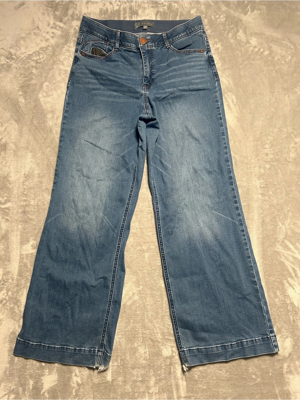 Wit & Wisdom Sam High Waist Wide Leg Jeans Women’s 14 Medium Wash Denim